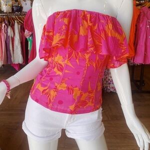 Floral Strapless Corset Top